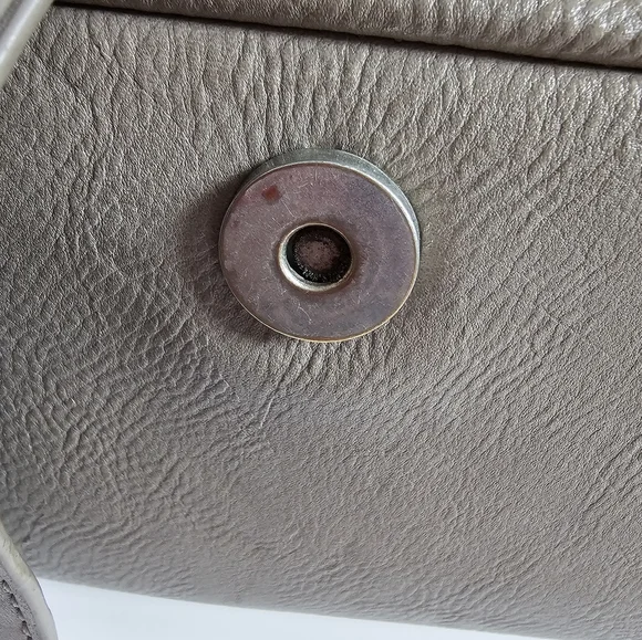 Miss Sixty Gray Leather Shoulder Bag 2000's y2k - Picture 8 of 11